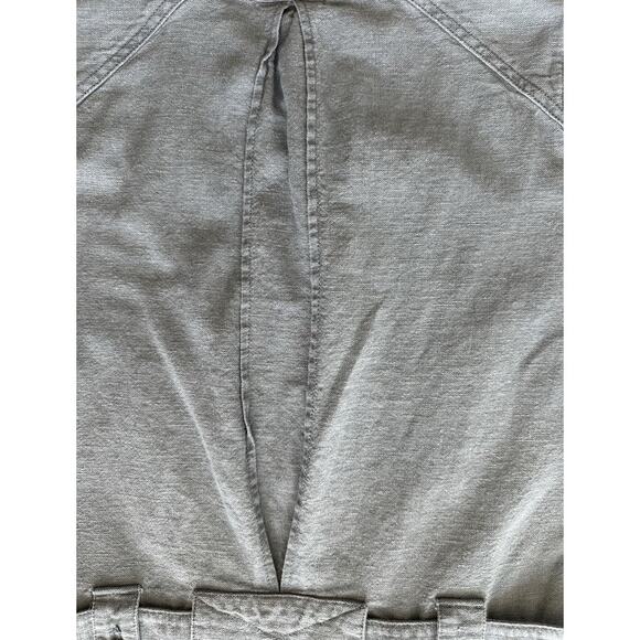 Free People Women Utility Shortalls Denim Blue Size Medium Tie Waist Cuff Sleeve - Picture 6 of 9